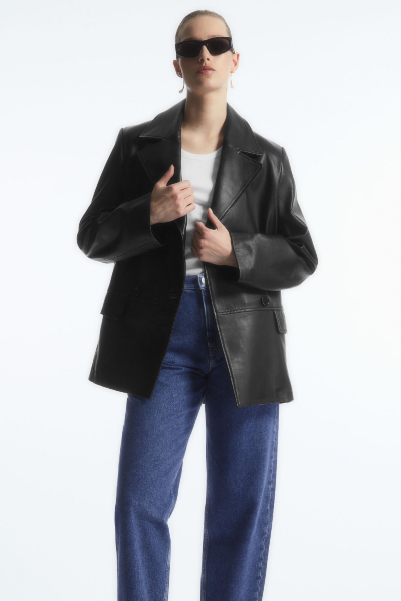 Dámské Džíny COS Arch Tapered Tmavě Blankyt | BPTZ-56347