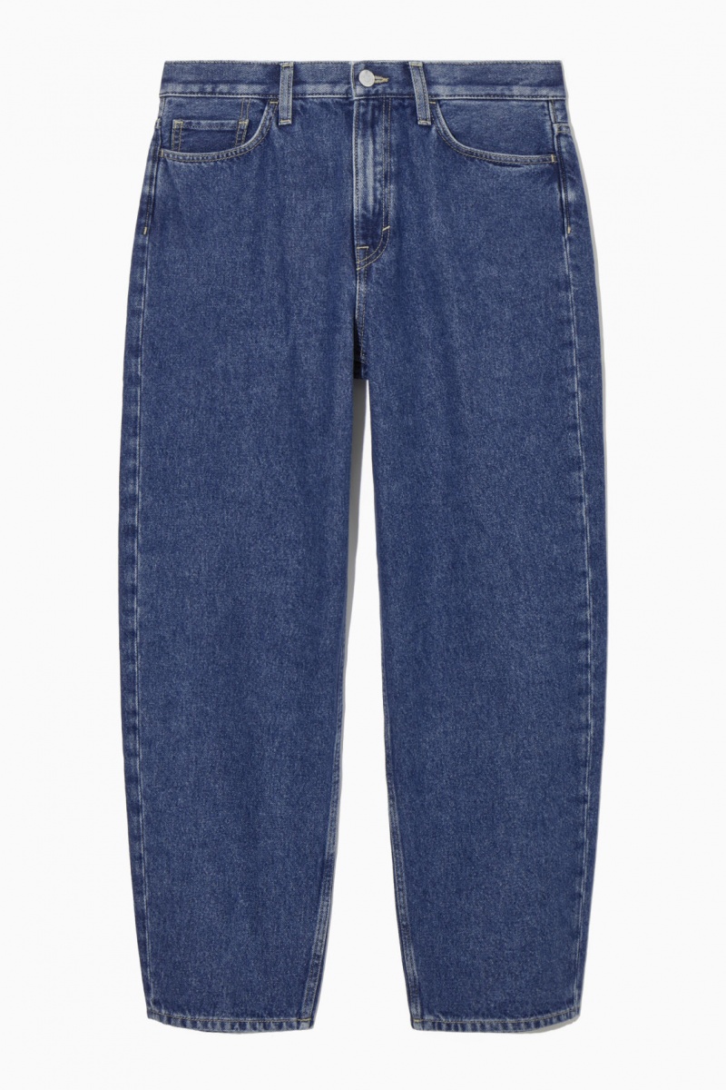 Dámské Džíny COS Arch Tapered Tmavě Blankyt | BPTZ-56347