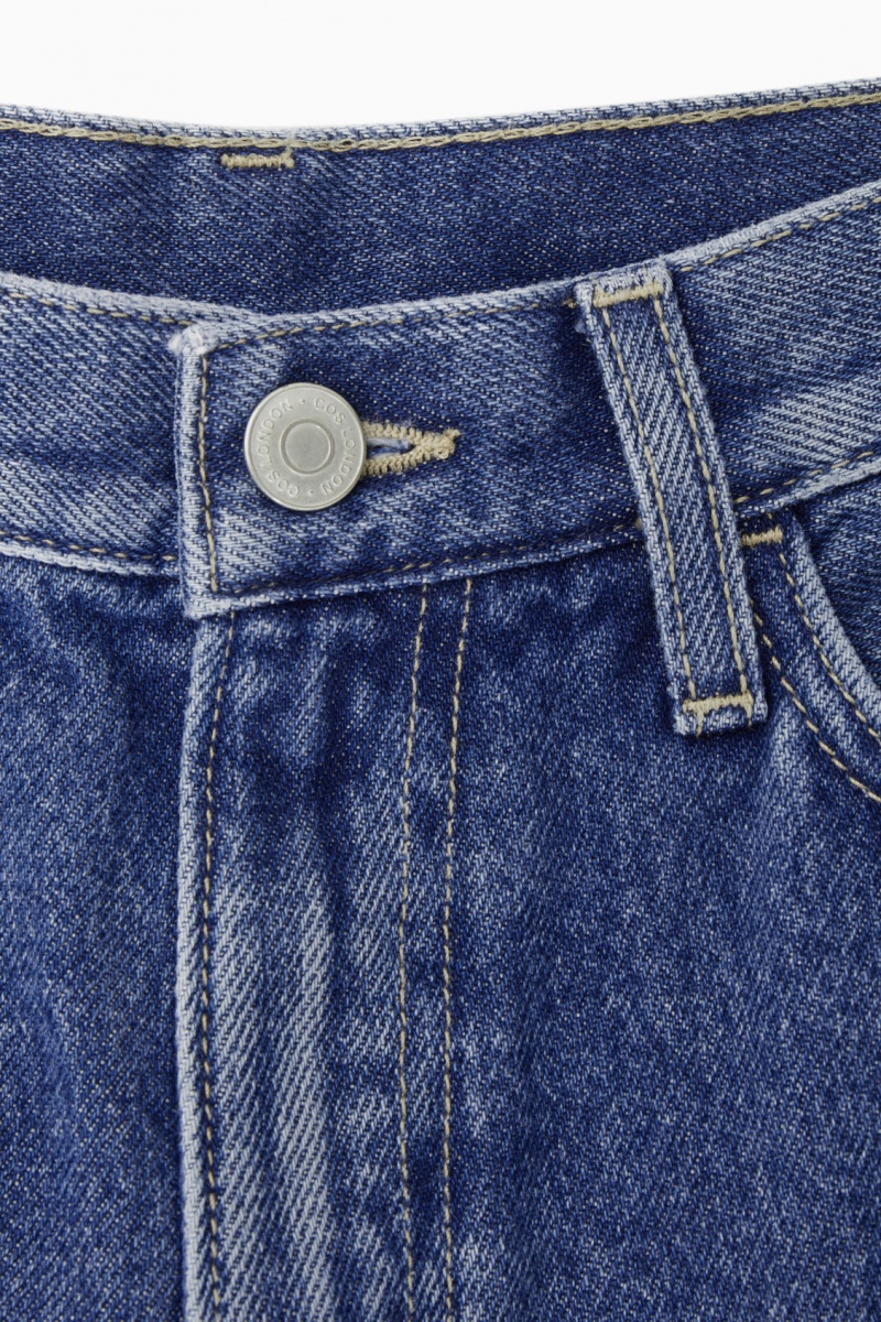 Dámské Džíny COS Arch Tapered Tmavě Blankyt | BPTZ-56347