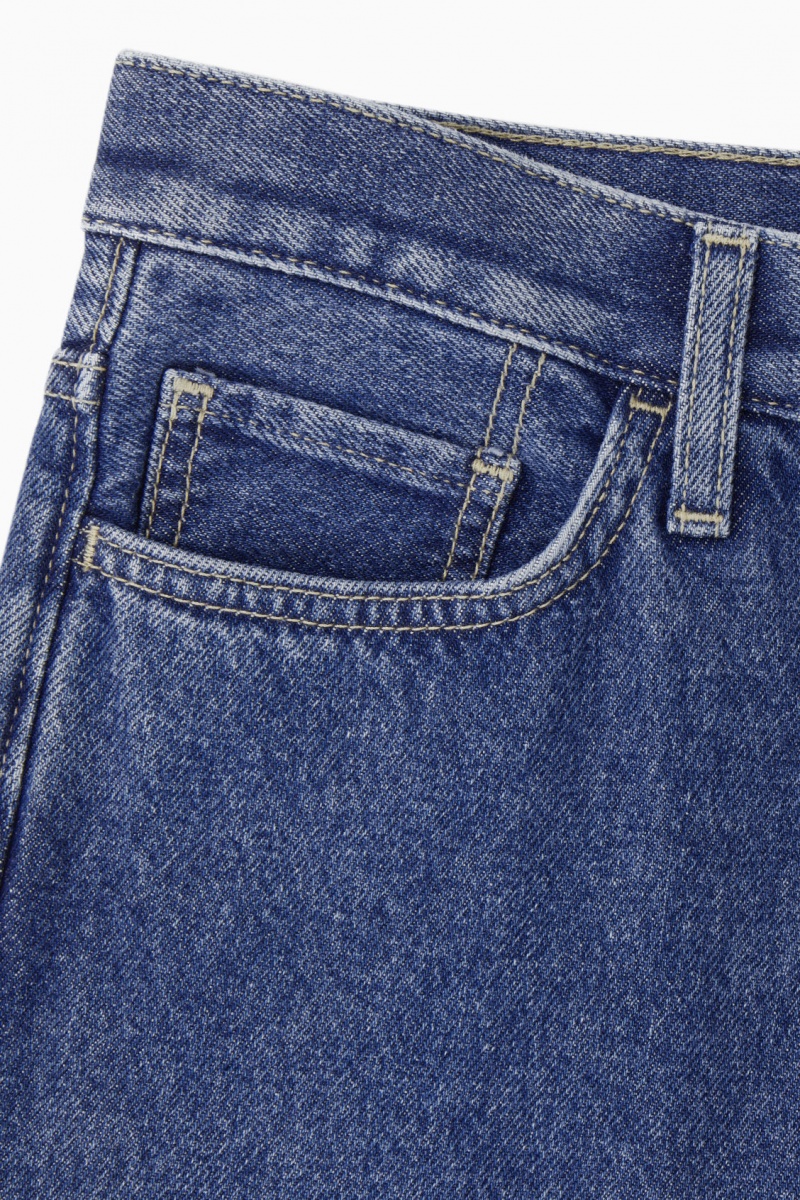 Dámské Džíny COS Arch Tapered Tmavě Blankyt | BPTZ-56347