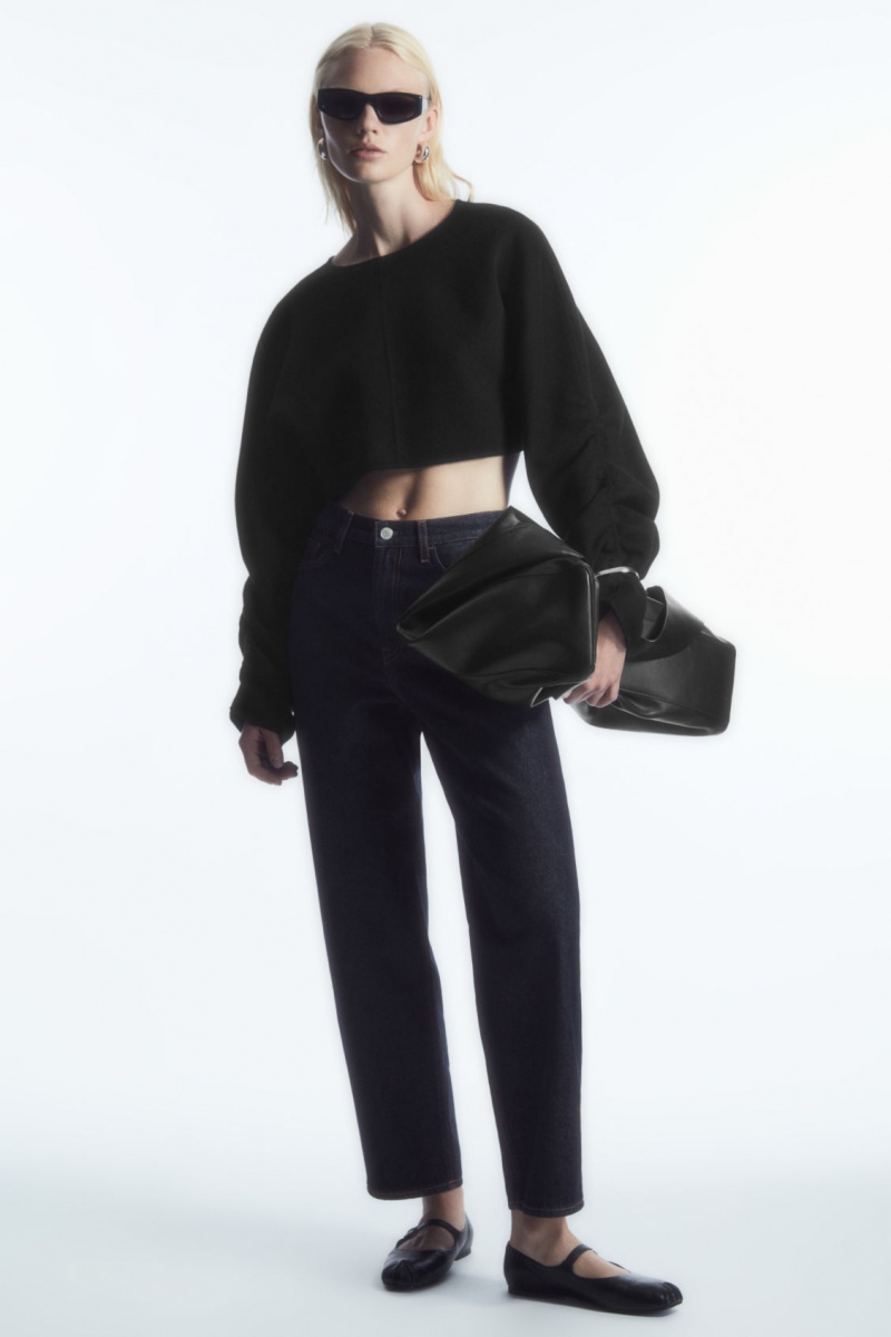 Dámské Džíny COS Arch Tapered Tmavě Blankyt | QOZA-15740