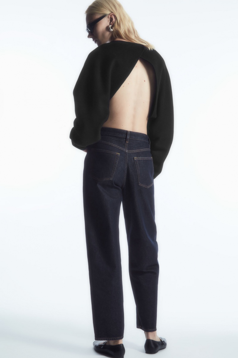 Dámské Džíny COS Arch Tapered Tmavě Blankyt | QOZA-15740