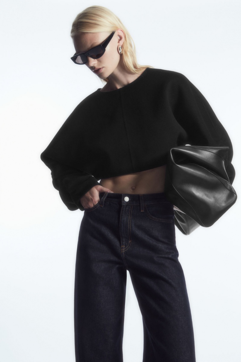Dámské Džíny COS Arch Tapered Tmavě Blankyt | QOZA-15740