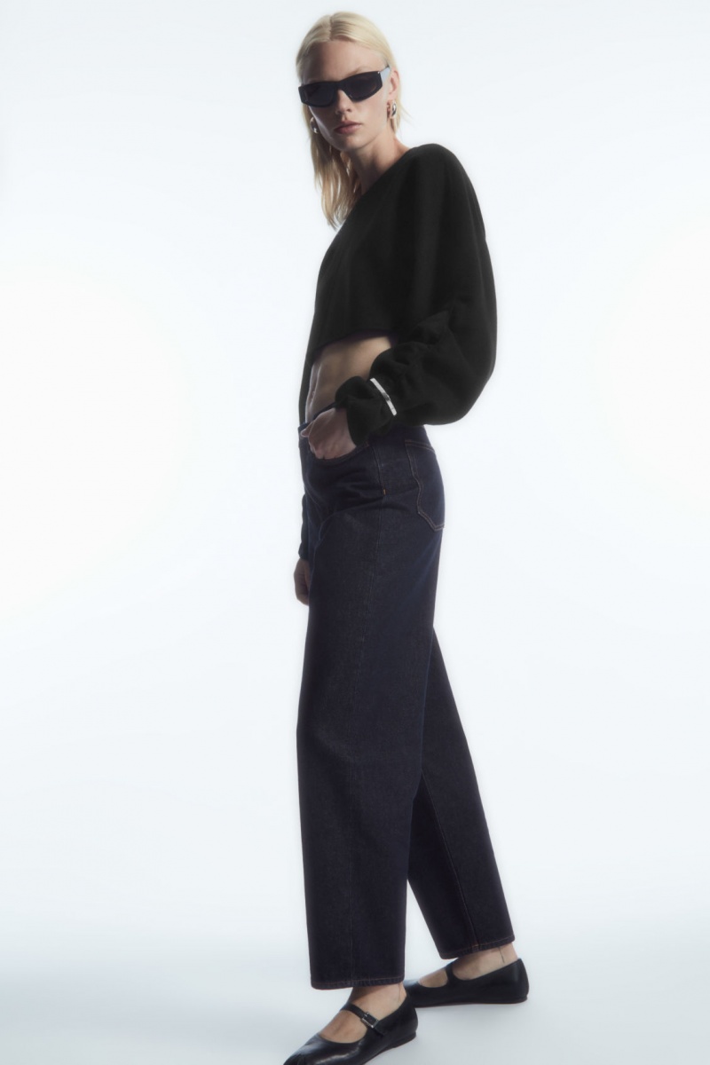Dámské Džíny COS Arch Tapered Tmavě Blankyt | QOZA-15740