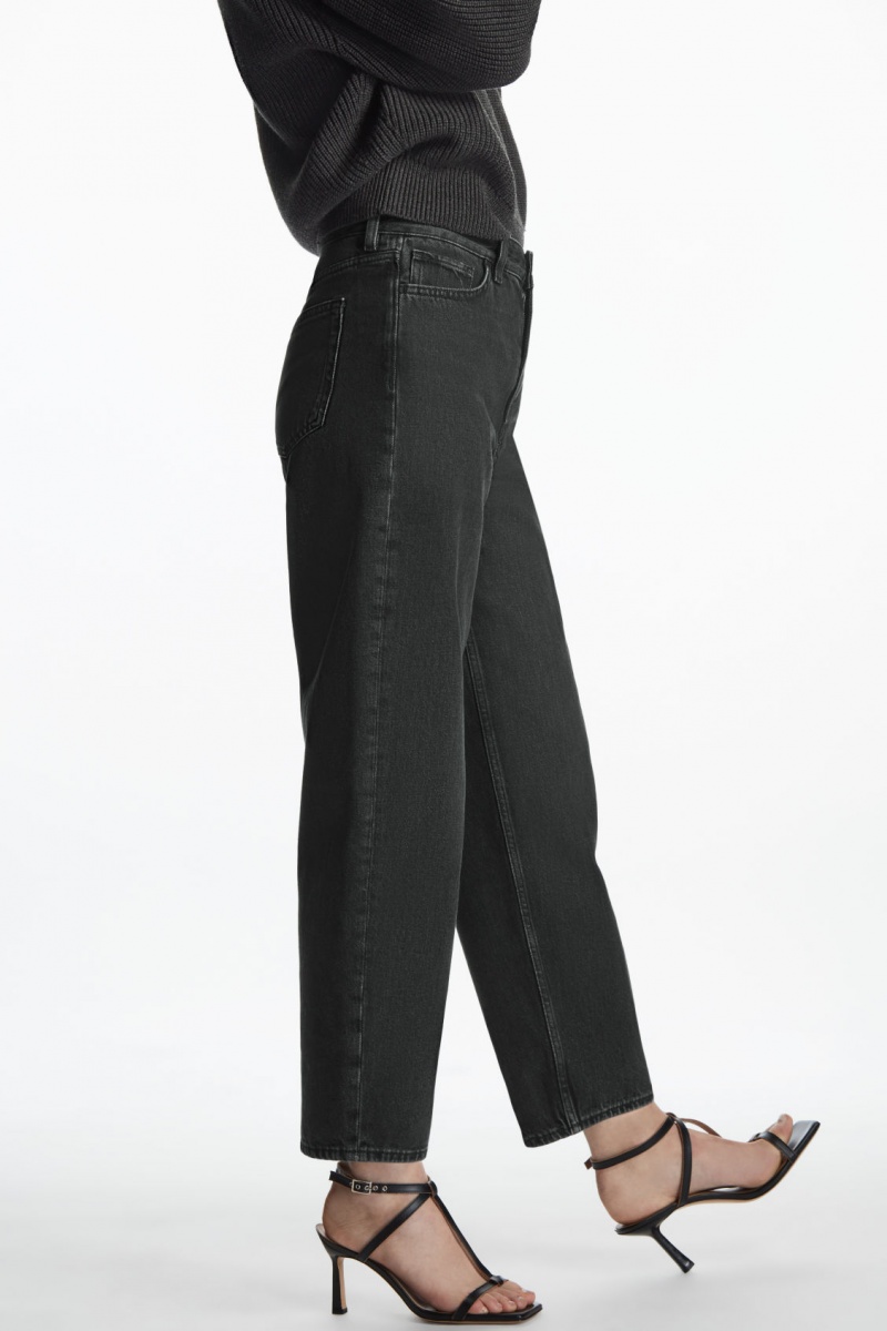 Dámské Džíny COS Arch Tapered Černé | DELU-97136