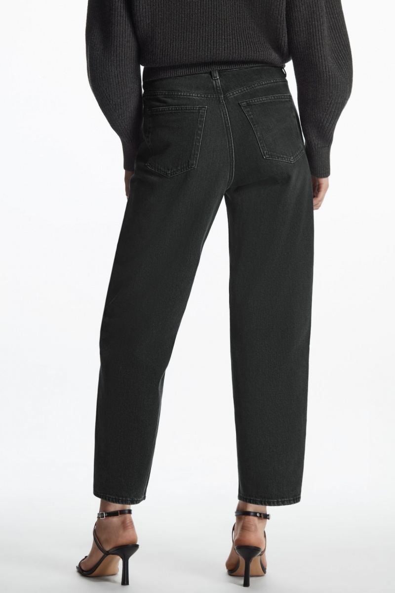 Dámské Džíny COS Arch Tapered Černé | DELU-97136