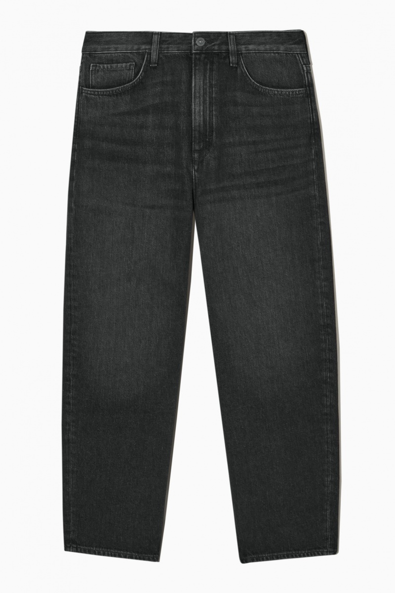 Dámské Džíny COS Arch Tapered Černé | DELU-97136