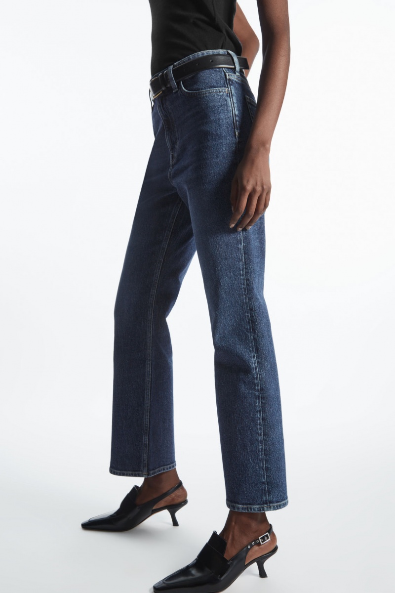 Dámské Džíny COS Kick-Flare Ankle-Length Tmavě Blankyt | NZOA-95178