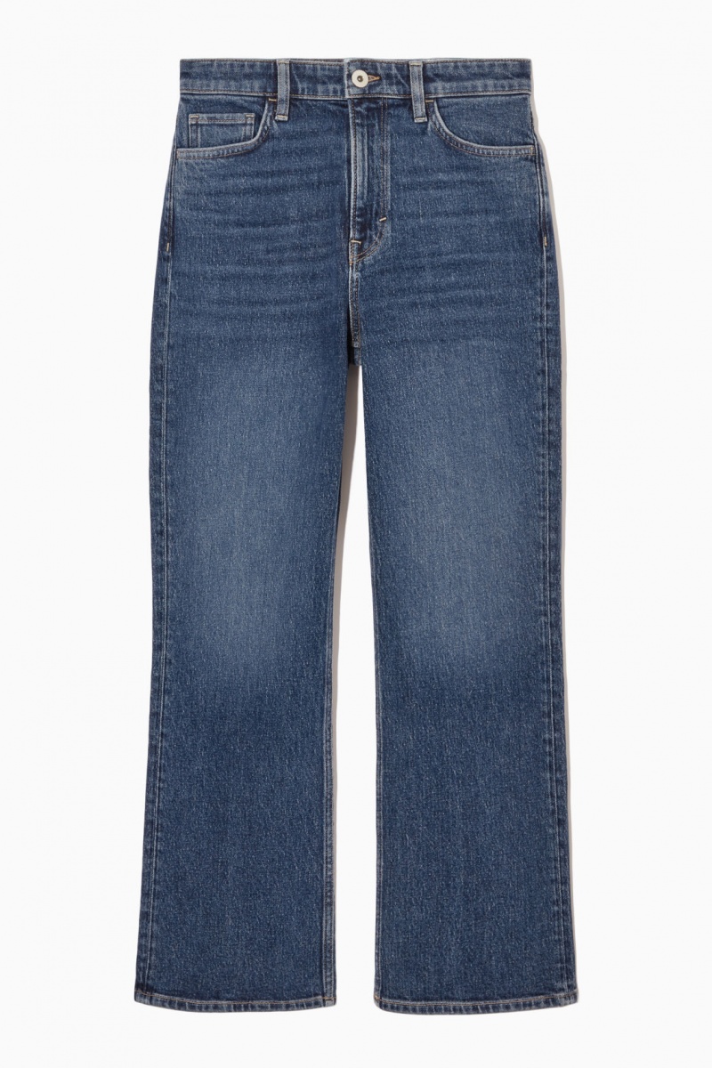 Dámské Džíny COS Kick-Flare Ankle-Length Tmavě Blankyt | NZOA-95178