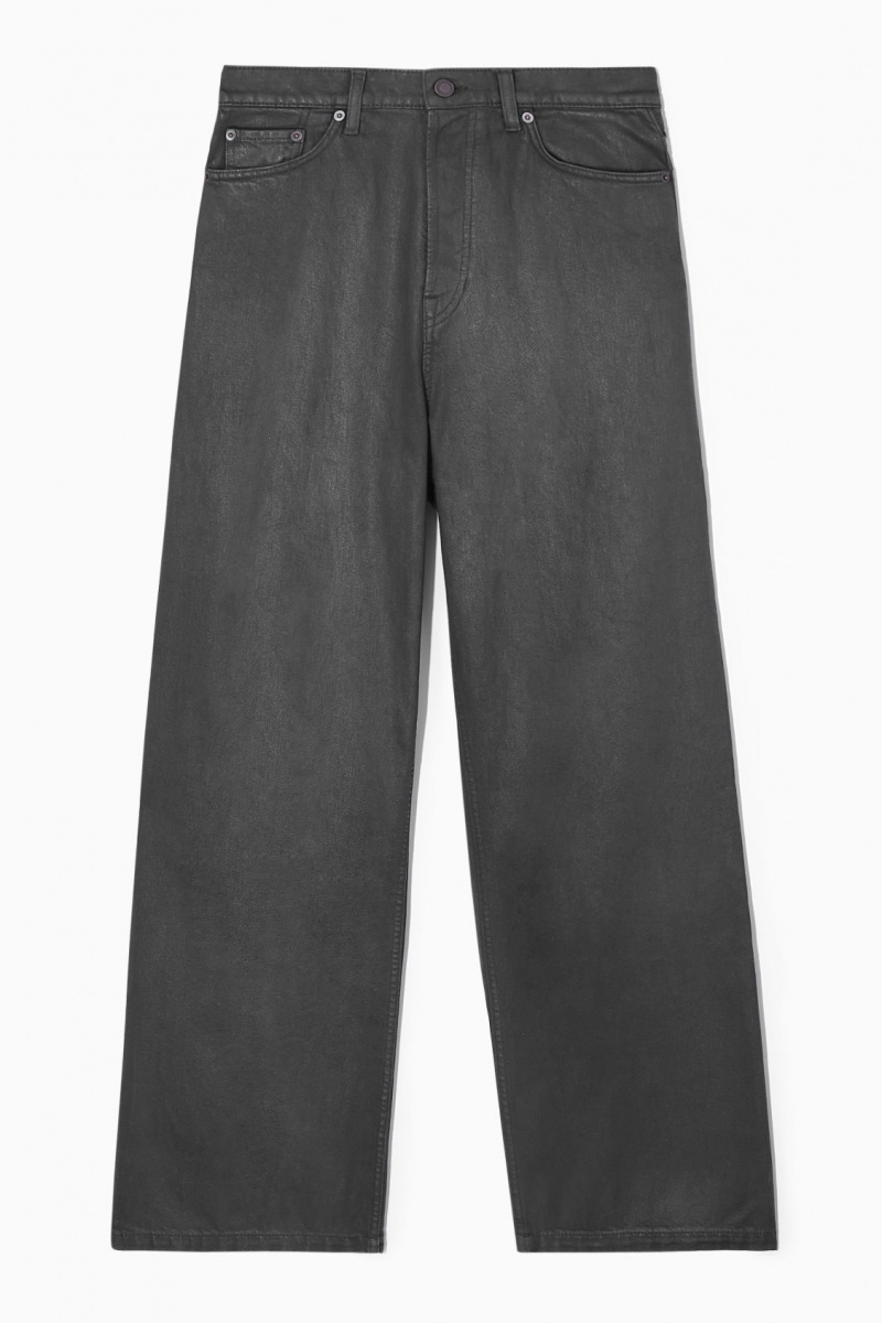 Dámské Džíny COS Volume Coated-Denim Široké Černé | XHVT-26875