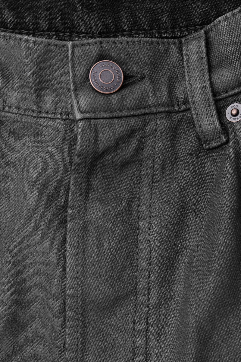 Dámské Džíny COS Volume Coated-Denim Široké Černé | XHVT-26875
