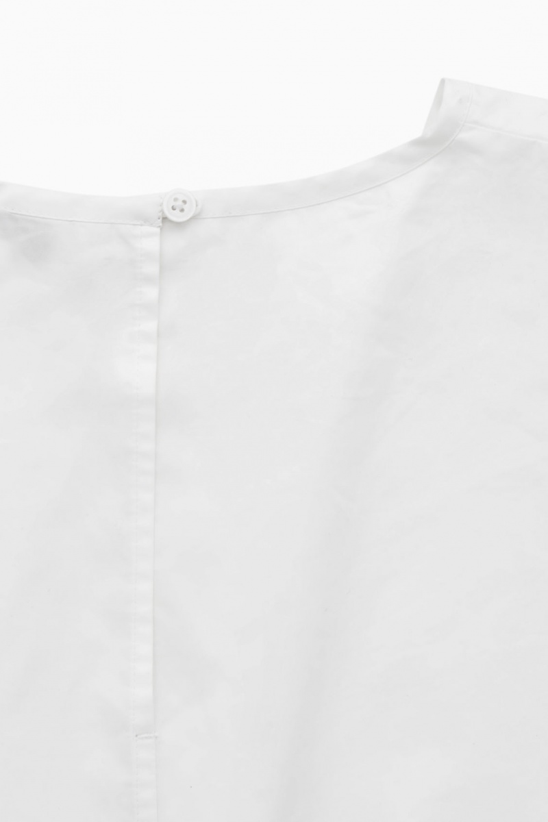 Dámské Halenka COS Belted Puff-Sleeve Bílé | TUON-43152