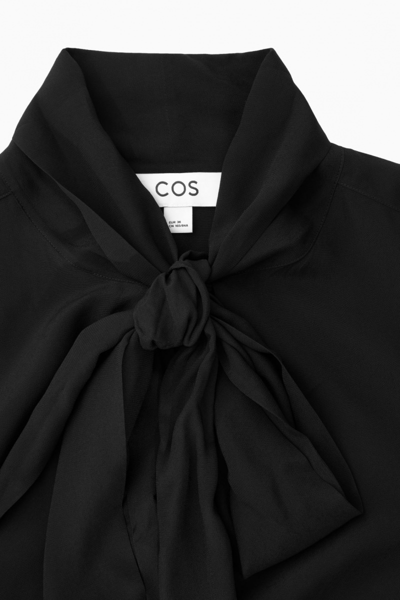 Dámské Halenka COS Bow Voile Černé | AYZP-38194