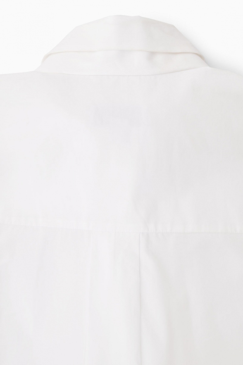 Dámské Halenka COS Oversized Bow-Detail Bílé | BUEZ-94180