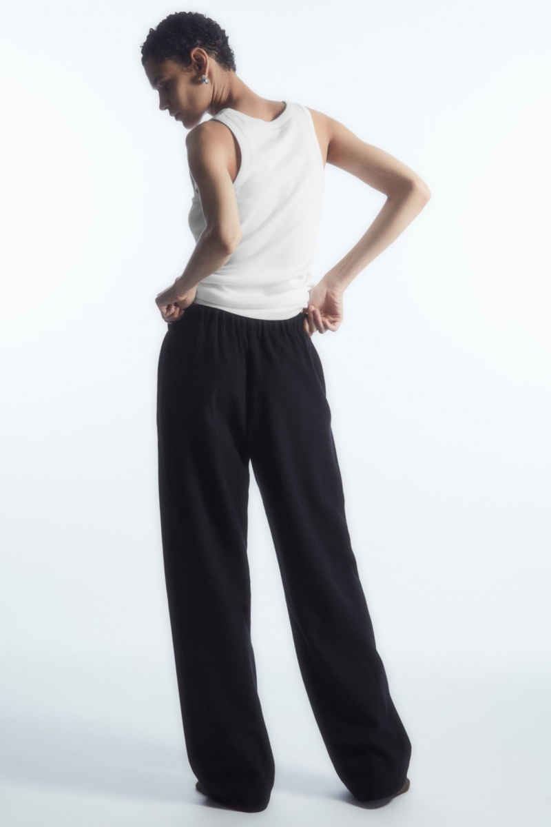 Dámské Jogger Kalhoty COS Rounded Vlna-Blend Tmavě Blankyt | VHTR-25471