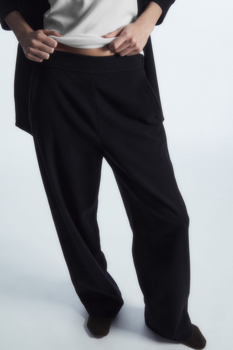 Dámské Jogger Kalhoty COS Rounded Vlna-Blend Tmavě Blankyt | VHTR-25471