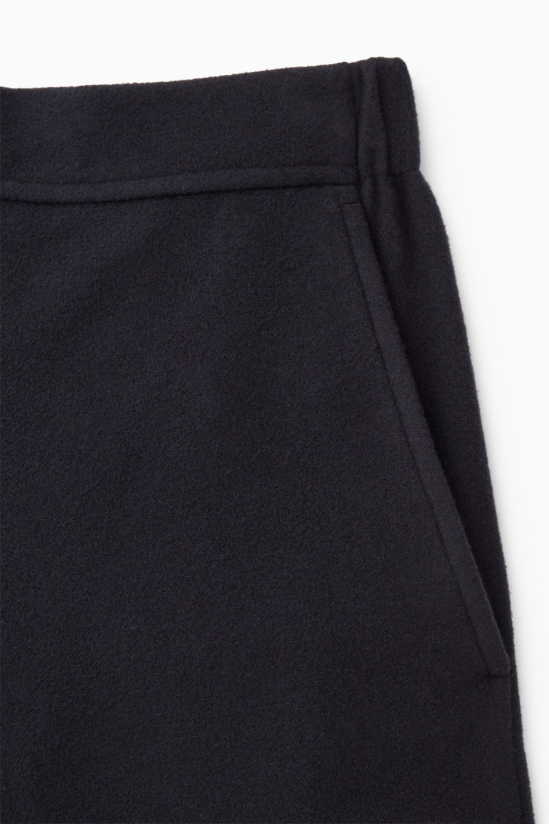 Dámské Jogger Kalhoty COS Rounded Vlna-Blend Tmavě Blankyt | VHTR-25471