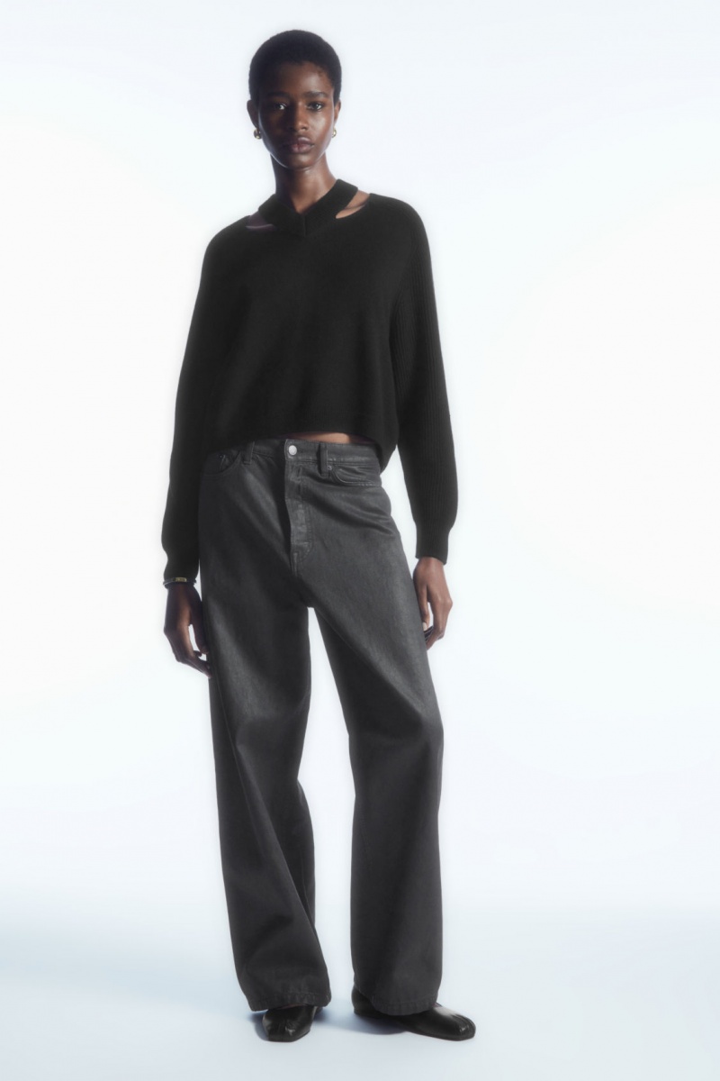 Dámské Jumpers COS Deconstructed Vlna Černé | DEFM-85971