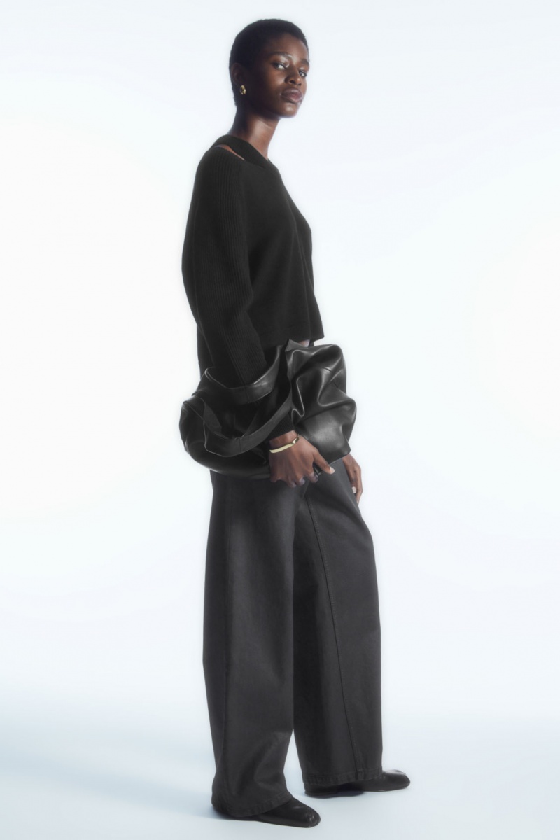 Dámské Jumpers COS Deconstructed Vlna Černé | DEFM-85971