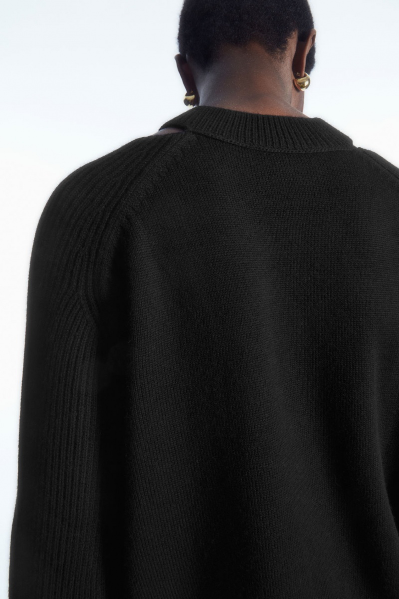 Dámské Jumpers COS Deconstructed Vlna Černé | DEFM-85971