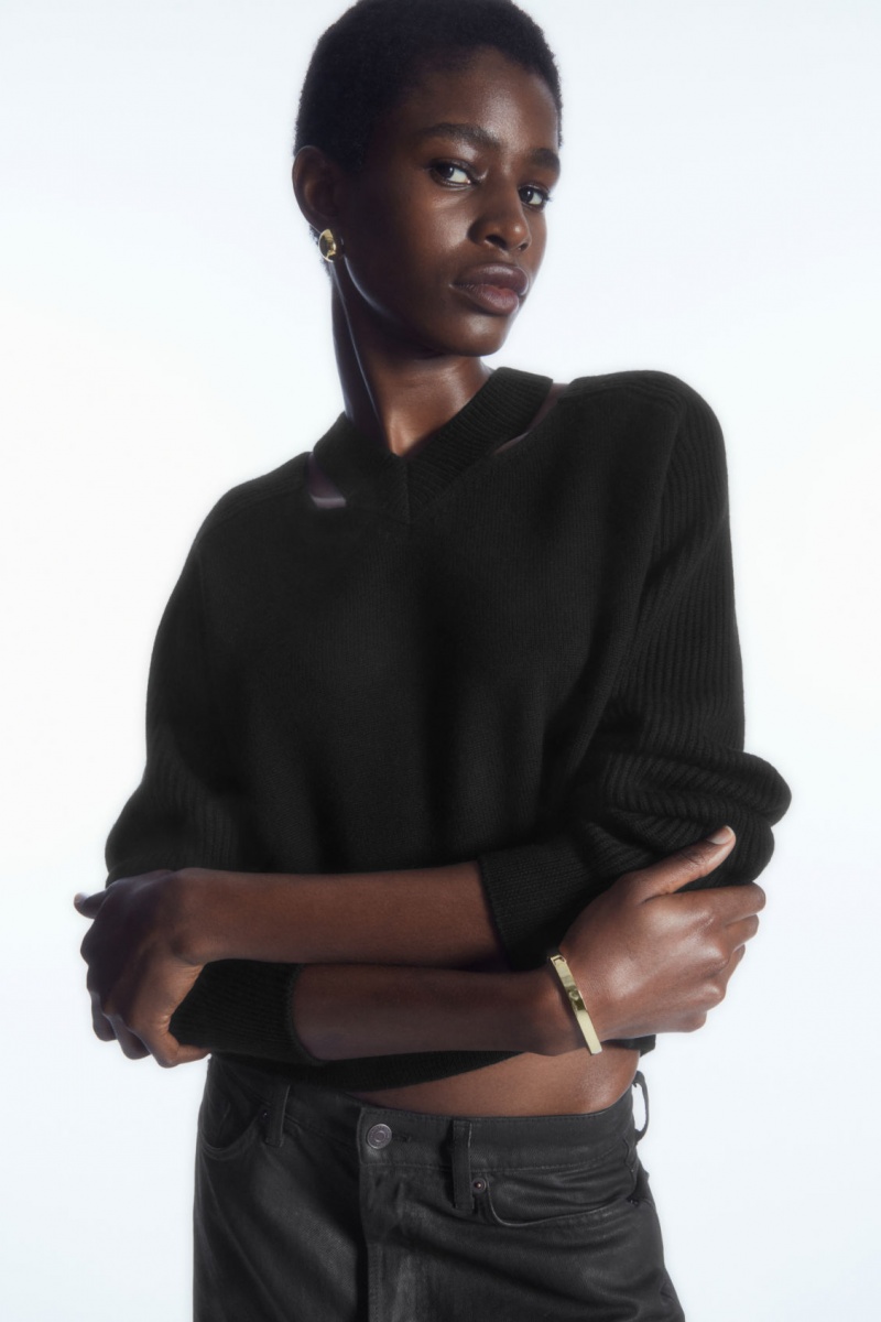 Dámské Jumpers COS Deconstructed Vlna Černé | DEFM-85971