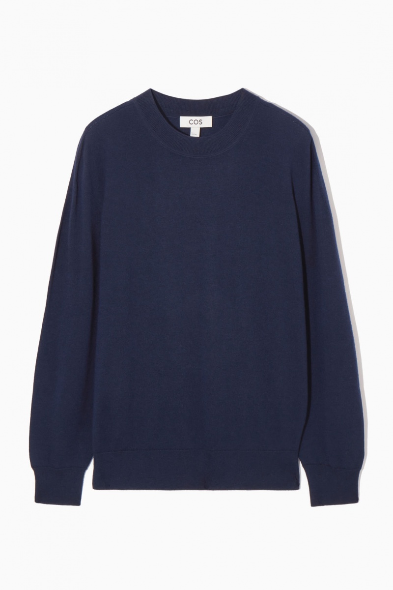 Dámské Jumpers COS Merino Vlna Tmavě Blankyt | DJMU-41029