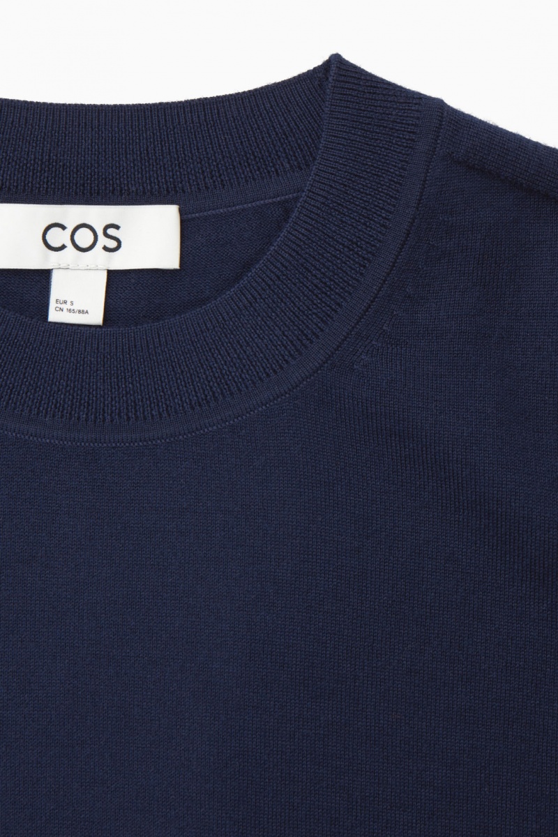 Dámské Jumpers COS Merino Vlna Tmavě Blankyt | DJMU-41029