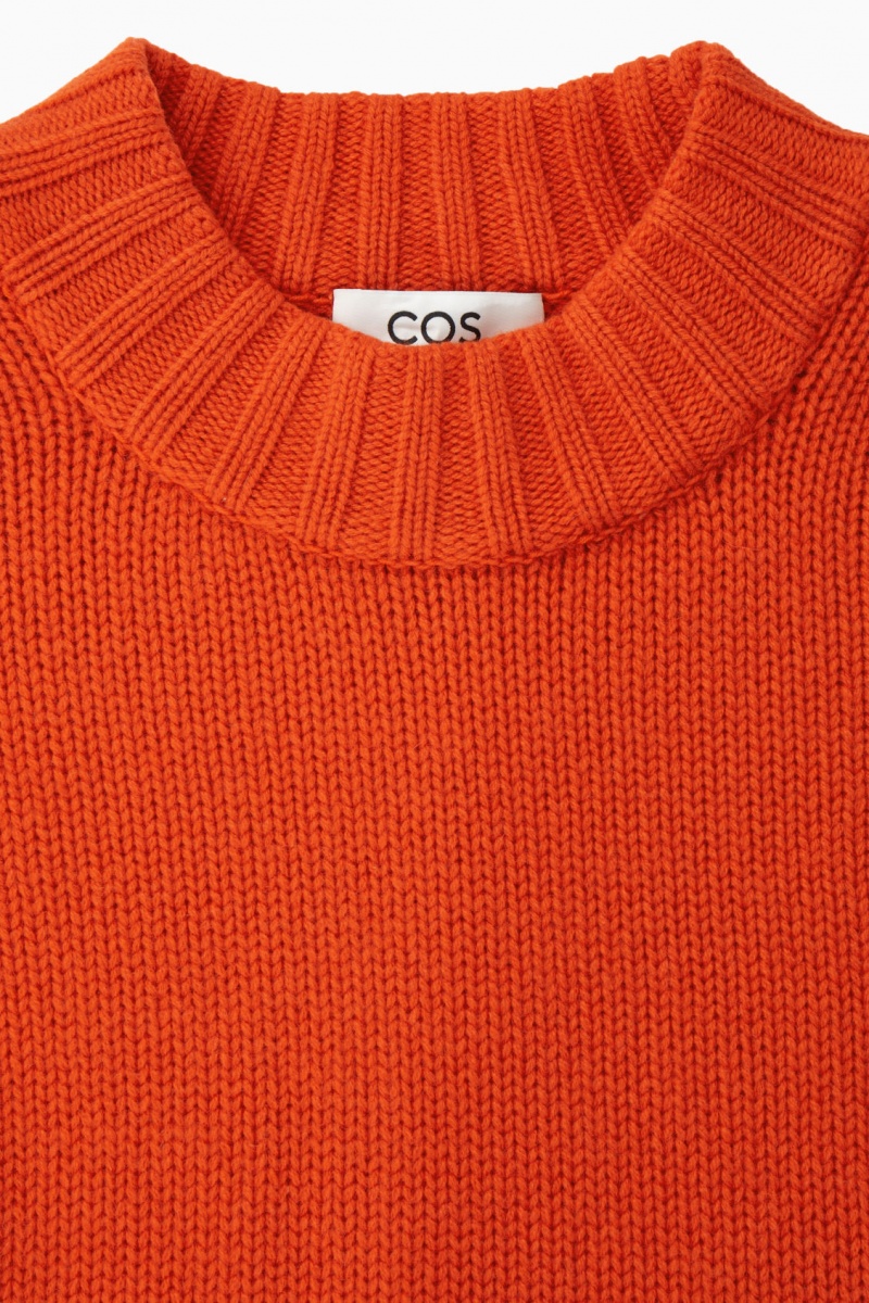 Dámské Jumpers COS Tlustý Pure Cashmere Crew-Neck Světle Oranžové | QWXU-83706