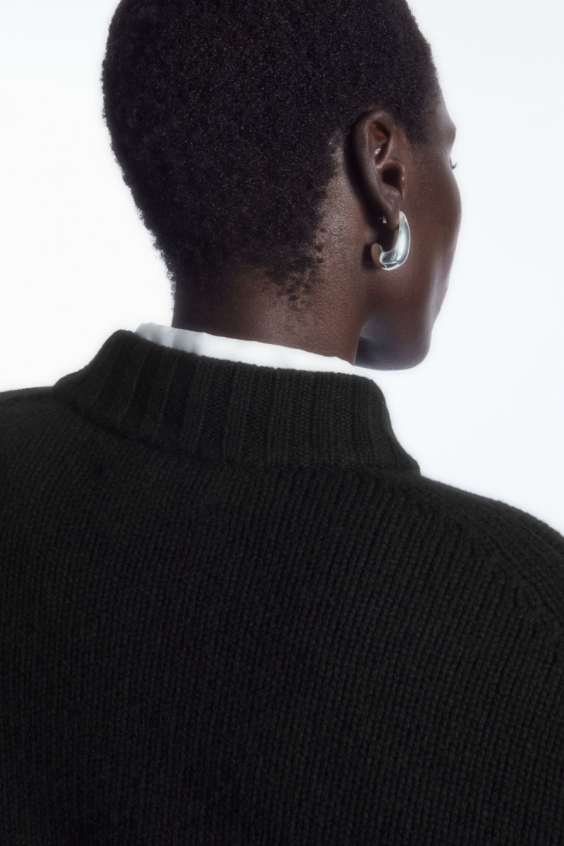 Dámské Jumpers COS Tlustý Pure Cashmere Crew-Neck Černé | HLZK-18692