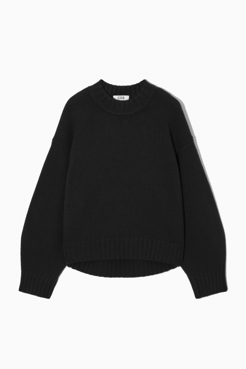 Dámské Jumpers COS Tlustý Pure Cashmere Crew-Neck Černé | HLZK-18692