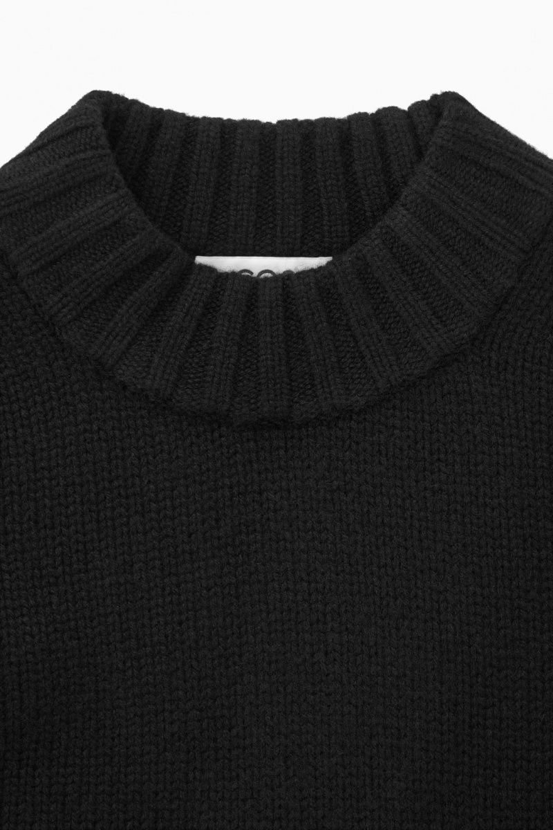 Dámské Jumpers COS Tlustý Pure Cashmere Crew-Neck Černé | HLZK-18692