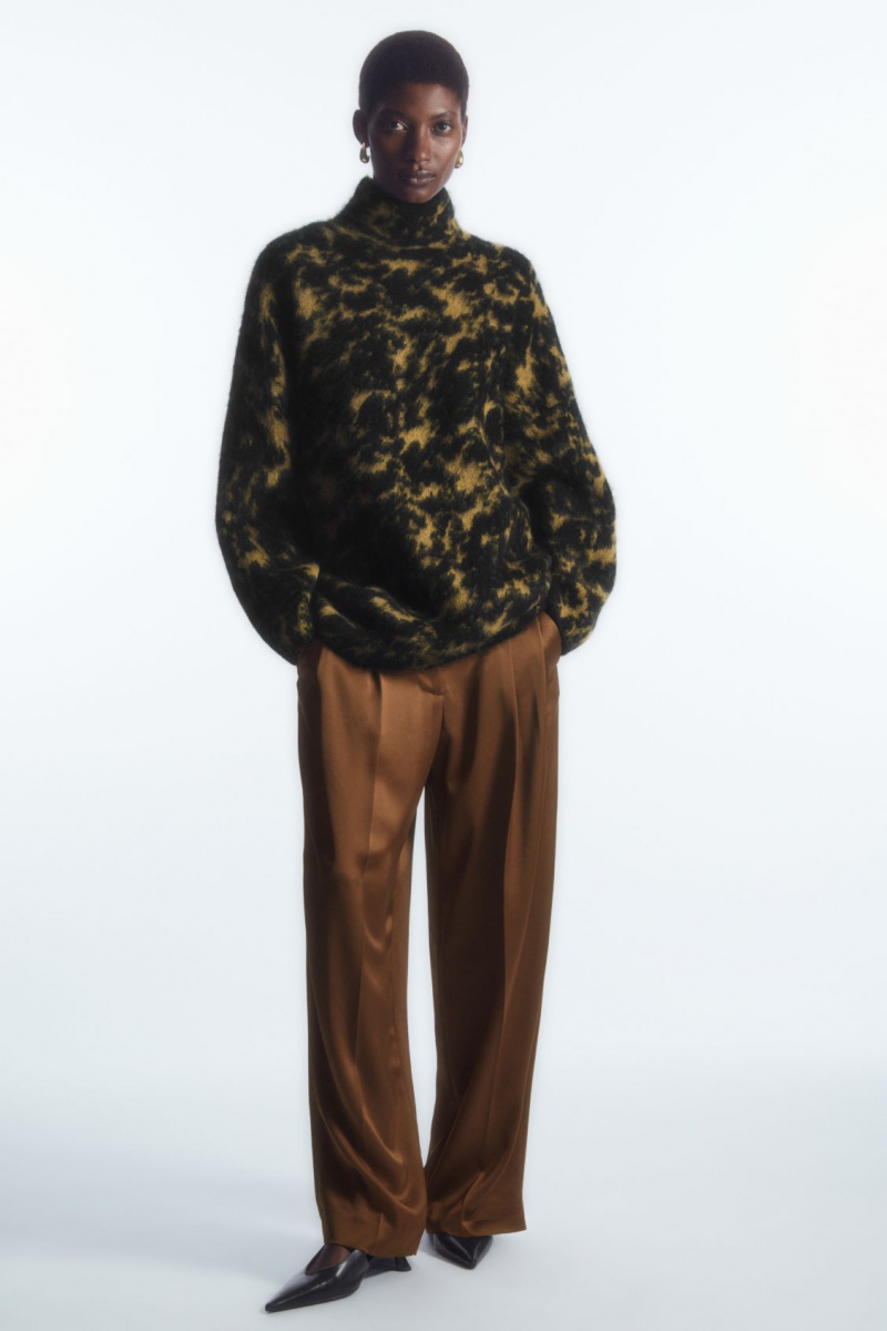 Dámské Jumpers COS Tortoiseshell-Jacquard Alpaca-Blend Béžový Černé | SVQL-76320
