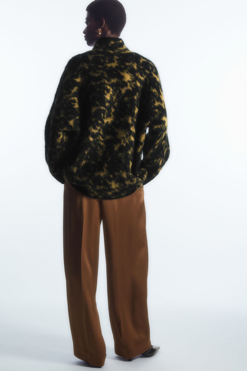 Dámské Jumpers COS Tortoiseshell-Jacquard Alpaca-Blend Béžový Černé | SVQL-76320