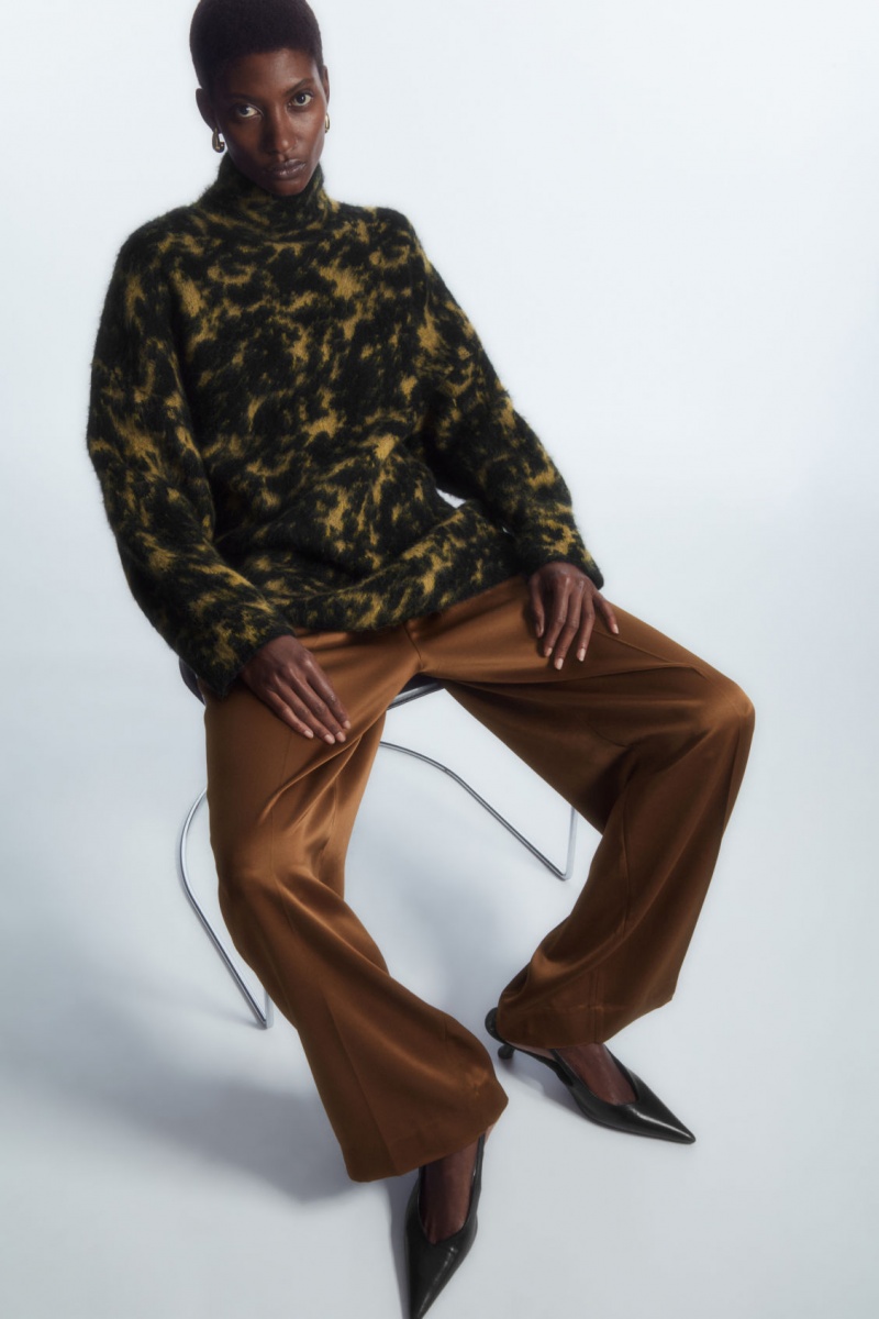 Dámské Jumpers COS Tortoiseshell-Jacquard Alpaca-Blend Béžový Černé | SVQL-76320