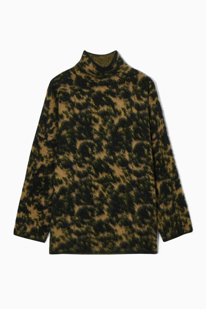 Dámské Jumpers COS Tortoiseshell-Jacquard Alpaca-Blend Béžový Černé | SVQL-76320