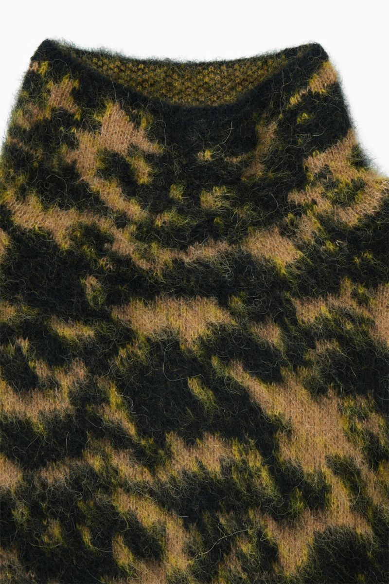 Dámské Jumpers COS Tortoiseshell-Jacquard Alpaca-Blend Béžový Černé | SVQL-76320