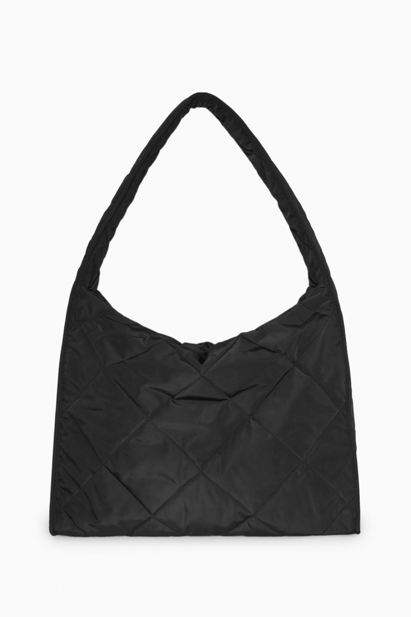 Dámské Kabelky Přes Rameno COS Oversized Diamond-Prošívaný Černé | VEIQ-37081