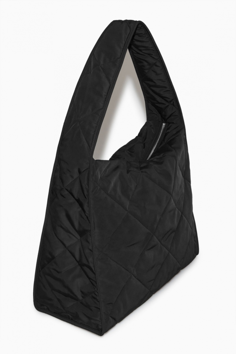 Dámské Kabelky Přes Rameno COS Oversized Diamond-Prošívaný Černé | VEIQ-37081