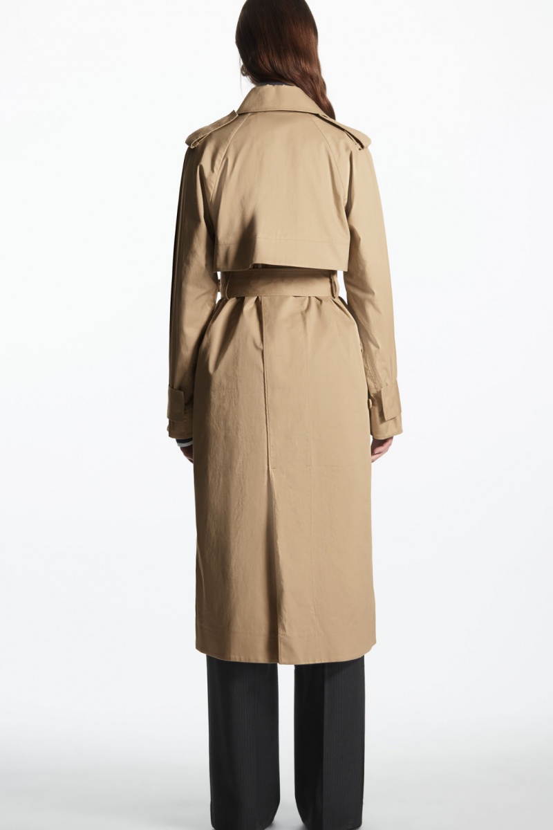 Dámské Kabáty COS Belted Trench Béžový | UFXW-54738