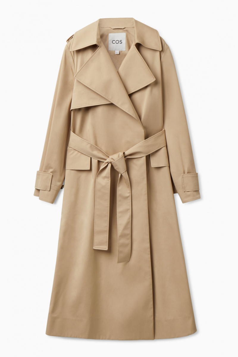 Dámské Kabáty COS Belted Trench Béžový | UFXW-54738