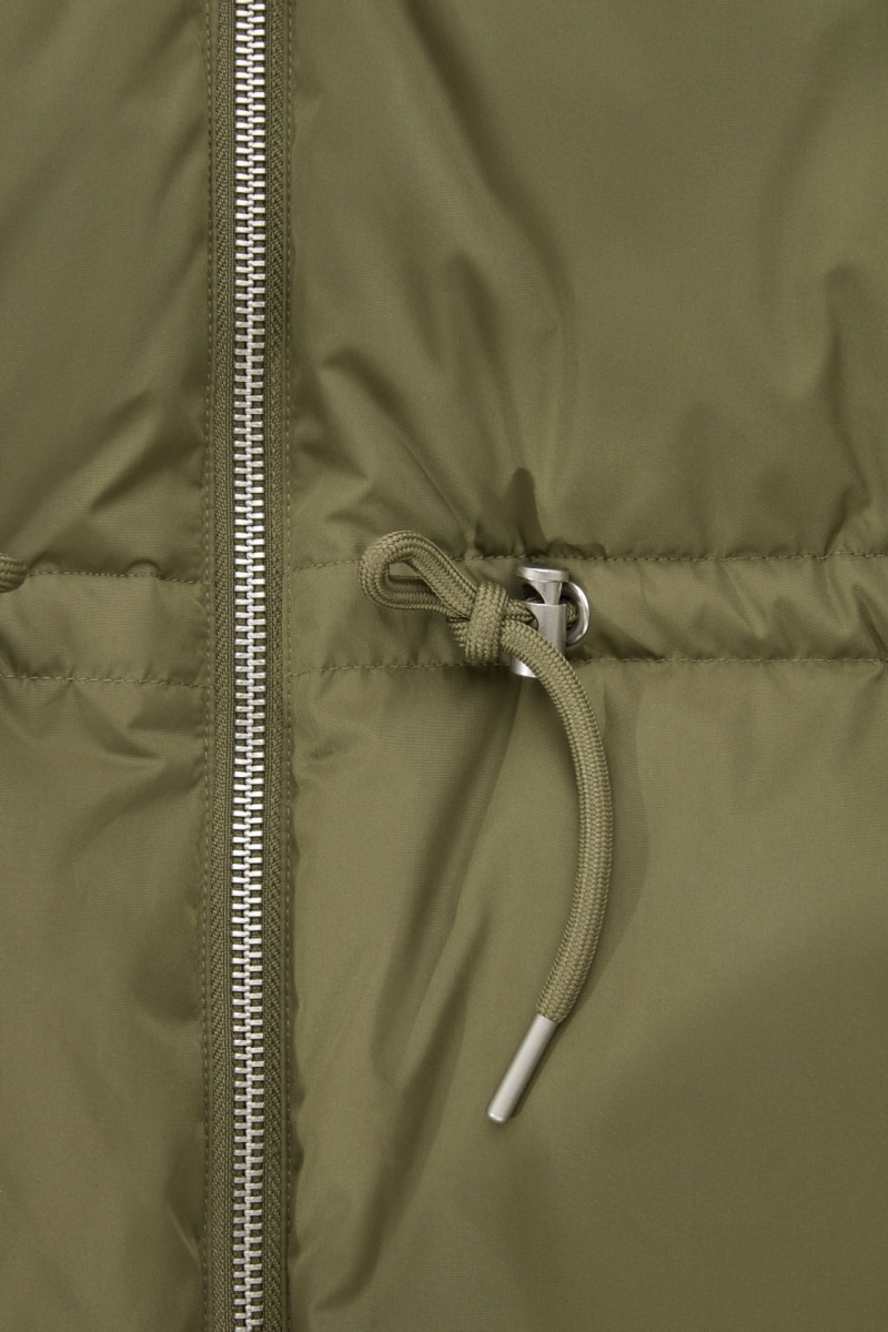 Dámské Kabáty COS Drawstring-Pasem Puffer Hnědožlutý Zelene | TIEK-86790