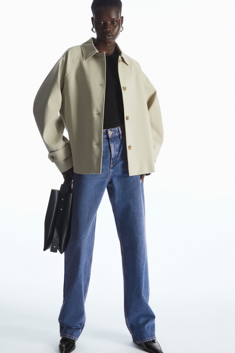 Dámské Kabáty COS Minimal Krátké Trench Světle Béžový | IMCG-72854