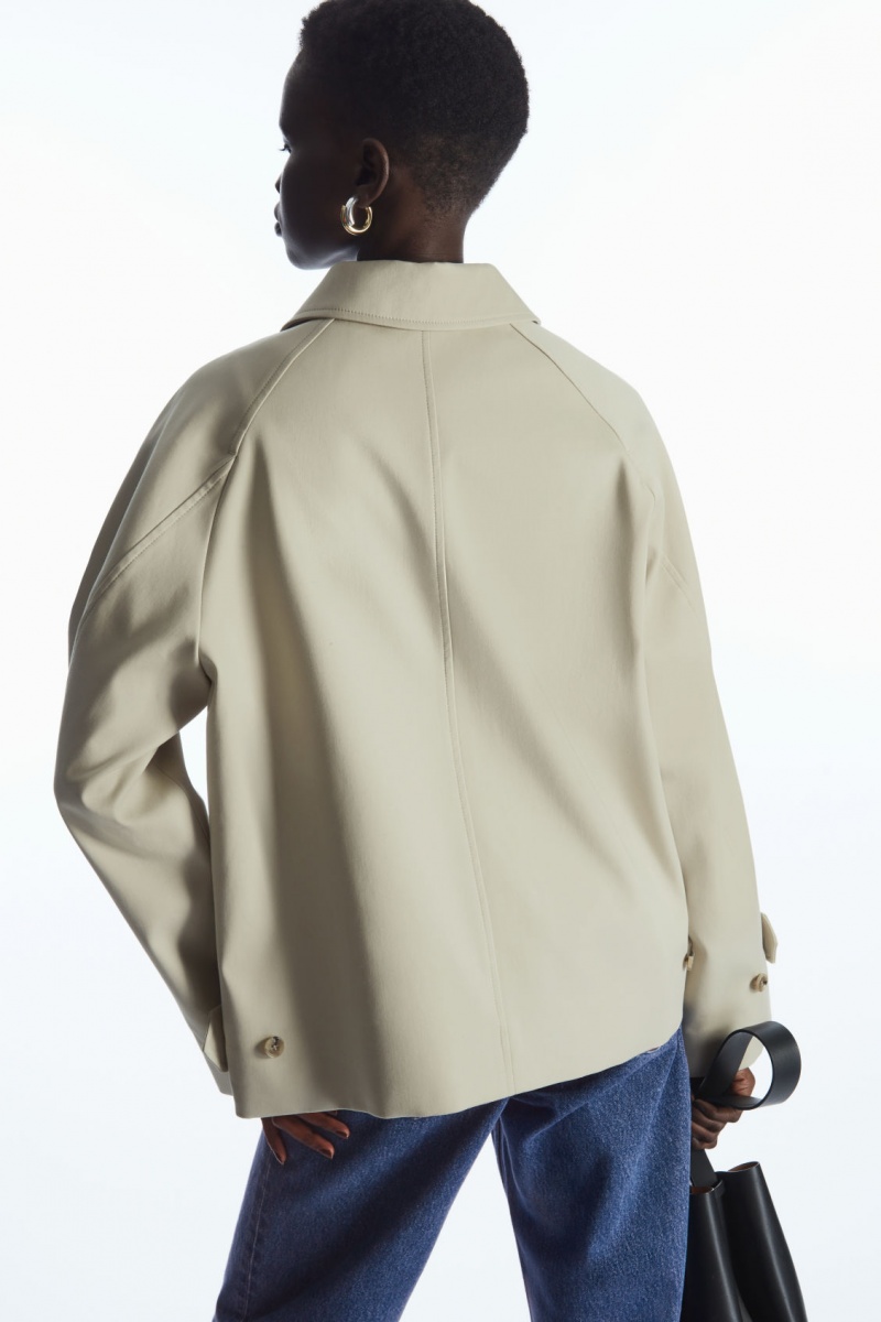 Dámské Kabáty COS Minimal Krátké Trench Světle Béžový | IMCG-72854