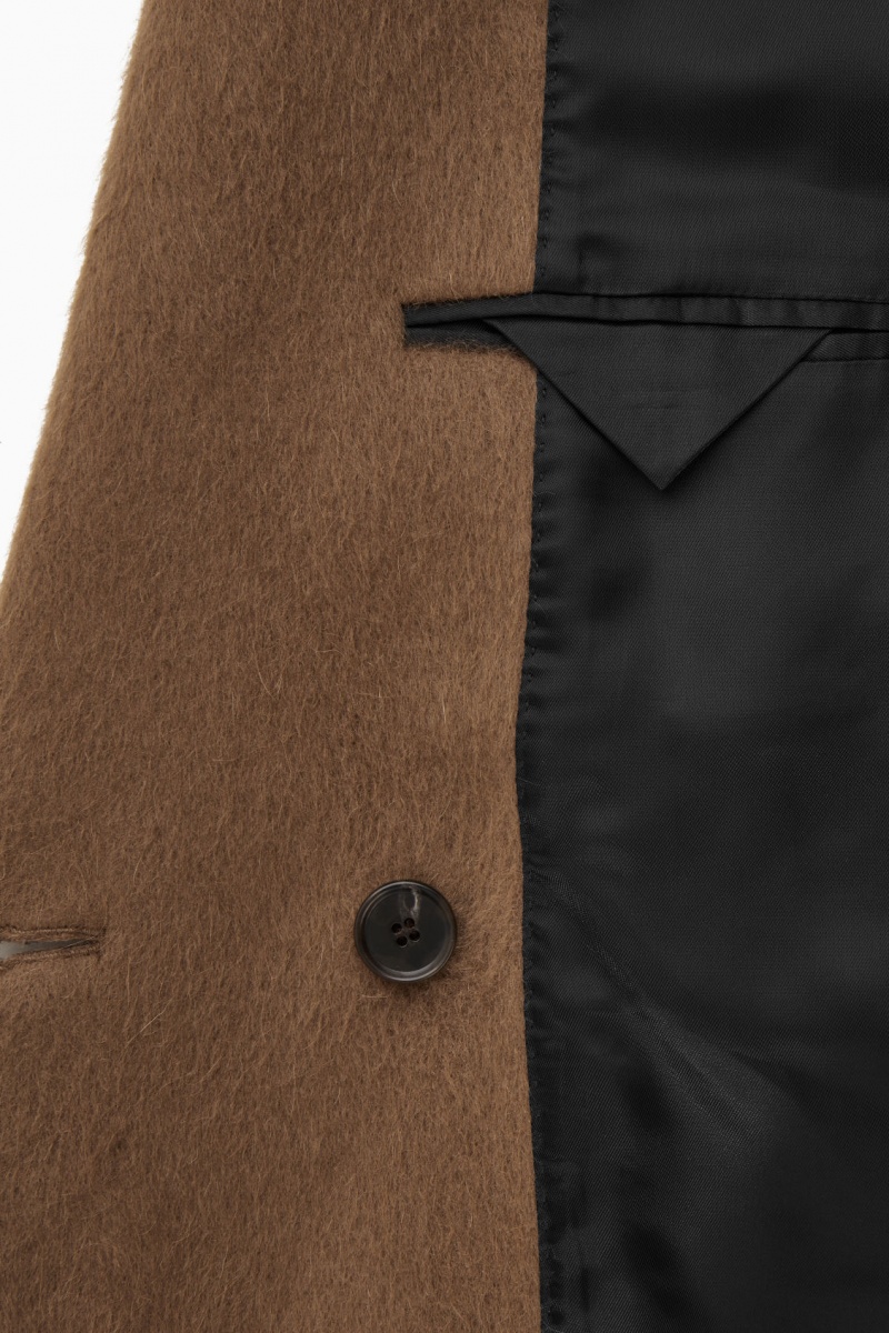Dámské Kabáty COS Oversized Double-Breasted Vlna Hnědé | RYBC-51680