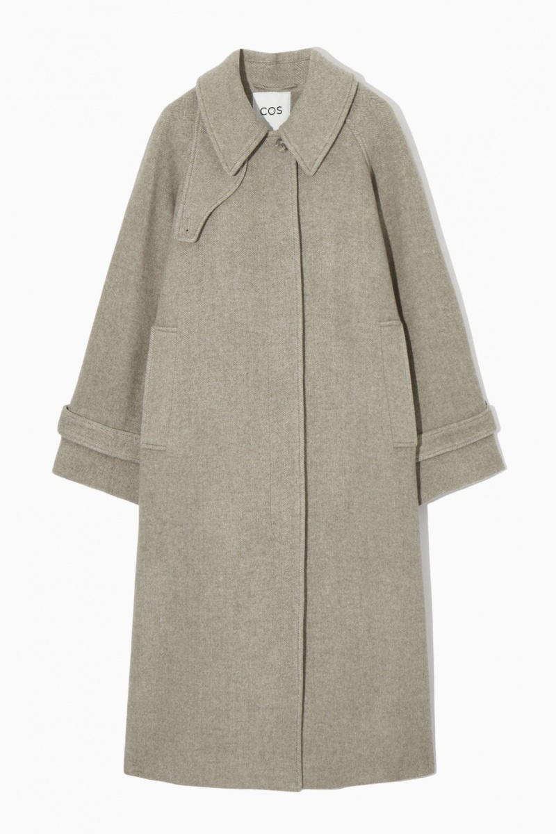Dámské Kabáty COS Oversized Rounded Vlna Béžový | CNTK-72564