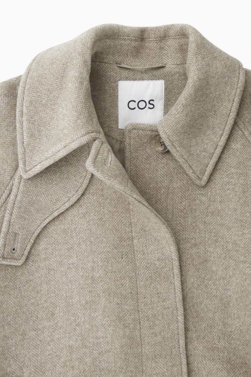 Dámské Kabáty COS Oversized Rounded Vlna Béžový | CNTK-72564