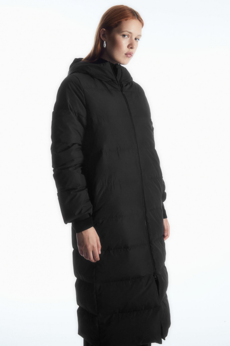 Dámské Kabáty COS Recycled-Down Puffer Černé | MNLU-68907