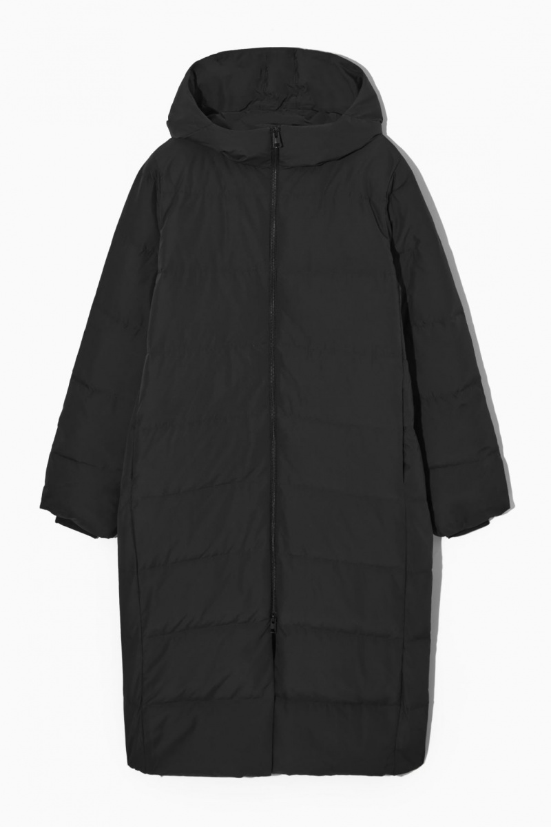 Dámské Kabáty COS Recycled-Down Puffer Černé | MNLU-68907