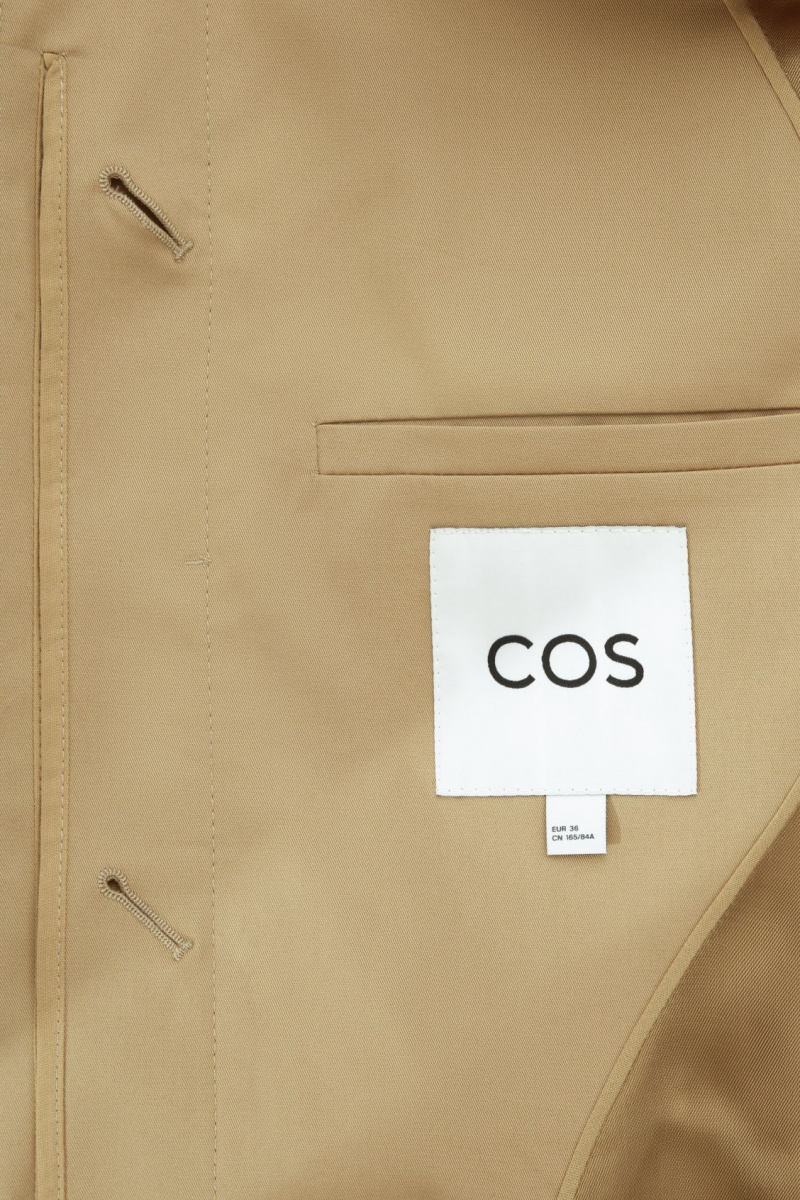 Dámské Kabáty COS Regular-Fit Twill Trench Béžový | PXJI-42639