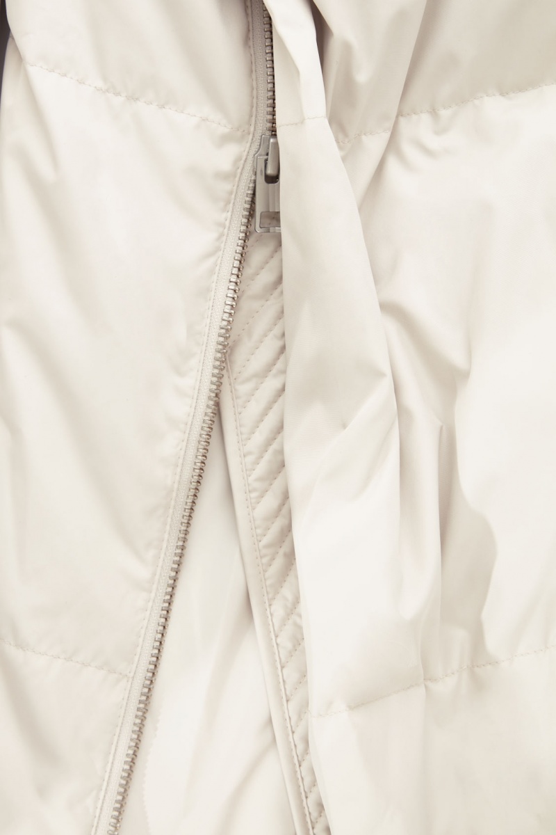 Dámské Kabáty COS S Kapucí Recycled Down Puffer Krém | FRPX-80916